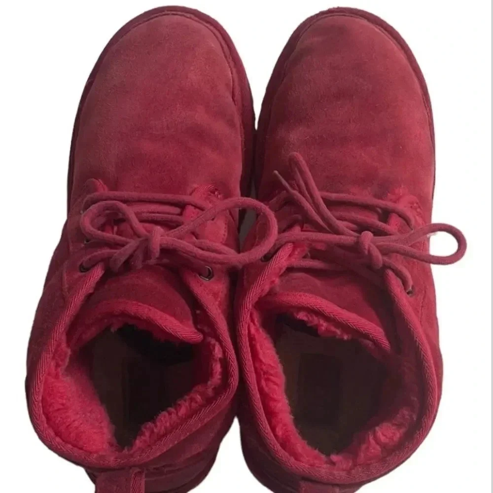 Ugg red suede boots, Men’s size 11. Sherpa lining.